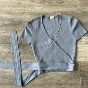 Wrap style crop top from Aritzia